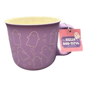 NWT Sunday Morning Purple Ghost Soft Touch Mug NEW